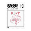 Pink flower RSVP stamp