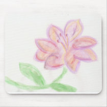 Pink Flower Sketch Mousepad