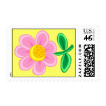 Pink flower stamp