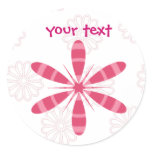 pink flower stickers