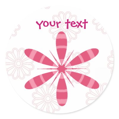 pink flower stickers Zazzle_sticker
