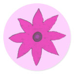 pink flower stickers