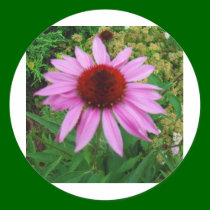 pink flower stickers