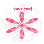 pink flower stickers