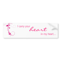PInk Flower Swirls bumper sticker bumper stickers