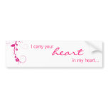 PInk Flower Swirls bumper sticker