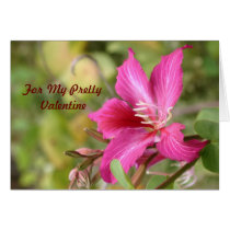 Pink Flower Valentine cards