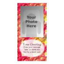 Pink Flower Vertical PhotoCard Template Photo Cards