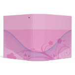 pink flower waves notebook binders