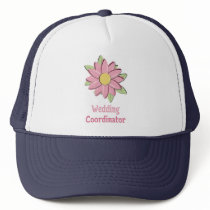 Pink Flower Wedding Coordinator hats by TeeShirtsTShirts Pink Flower Wedding Coordinator hats