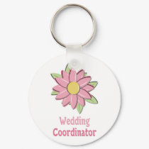 Pink Flower Wedding Coordinator keychains