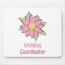 Pink Flower Wedding Coordinator mousepads