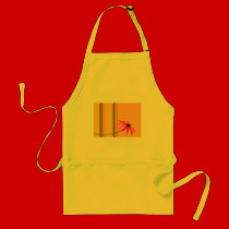 Pink Flower With Stripes aprons