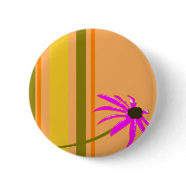 Pink Flower With Stripes buttons