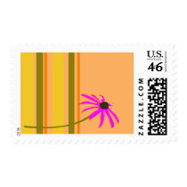 Pink Flower With Stripes stamps