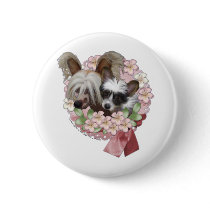 Pink Flower Wreath -Chinese Crested Jasper Tickles