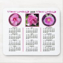 PINK FLOWERS 2008 CALENDAR mousepads