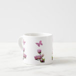 Pink Flowers and Butterflies mugs