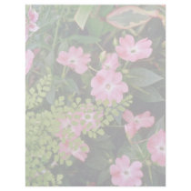 Pink Flowers And Fern flowers Customized Letterhead