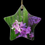 Pink Flowers and Grass Ornament