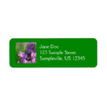 Pink Flowers and Grass Return Address Label