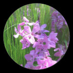 Pink Flowers and Grass Sticker