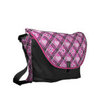 Pink Flowers and Hearts Patterned Courier Bags