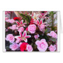 Pink Flowers and Roses: cards