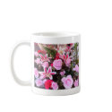 Pink Flowers and Roses: mugs by spiritswitchboard Pink Flowers and Roses: mugs