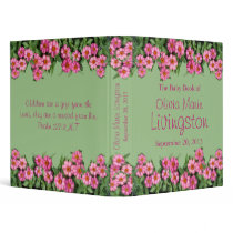 Pink Flowers Baby Binder binders