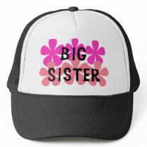 Pink Flowers Big Sister Trucker Hat