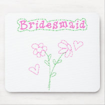 Pink Flowers Bridesmaid mousepads by weddingsareus Pink Flowers Bridesmaid mousepads