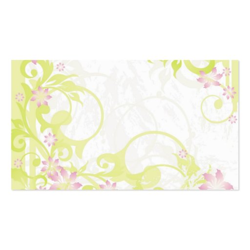 pink flowers business cards (back side)