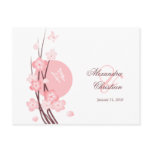Pink Flowers Butterfly Save the Date Announcement Postcards