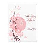 Pink Flowers Butterfly Thank You