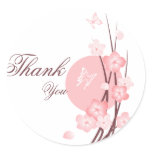 Pink Flowers Butterfly Thank You