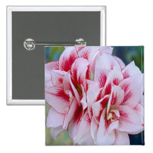 Pink Flowers Button