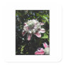 Pink flowers. Clematis. Stylish design. Square Stickers