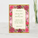Pink Flowers Custom Program Card