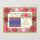 Pink Flowers Custom Save The Date Postcard