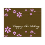 Pink Flowers - Customized Post Card