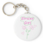 Pink Flowers Flower Girl Key Chains