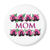 Pink Flowers for Mom magnets