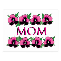 Pink Flowers for Mom postcards