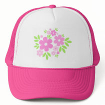 Pink flowers - Hat hats