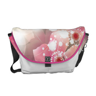 Pink Flowers Ilusion Messenger Bag