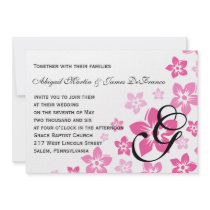 Pink Flowers Invitation