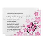 Pink Flowers Invitation