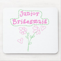 Pink Flowers Junior Bridesmaid mousepads by weddingsareus Pink Flowers Junior Bridesmaid mousepads