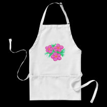 Pink Flowers & Leaves aprons
